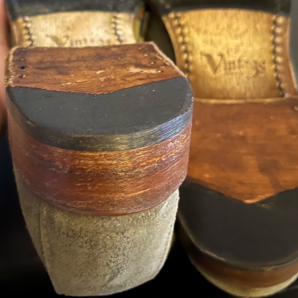 Vintage Shoe Company Ansley Suede Lace Up Oxfords in Olive green GUC - Picture 5 of 9